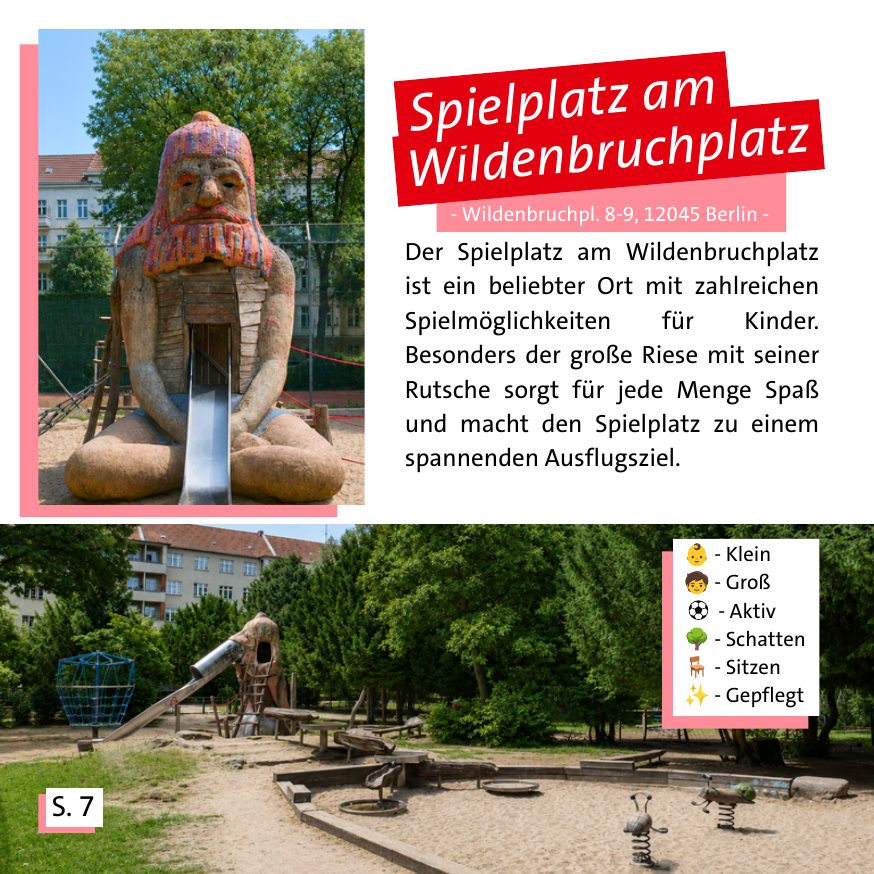 Broschürenseite: Spielplatz am Wildenbruchplatz