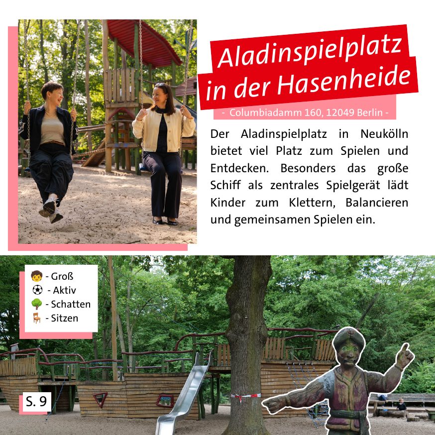 Broschürenseite: Aladinspielplatz in der Hasenheide