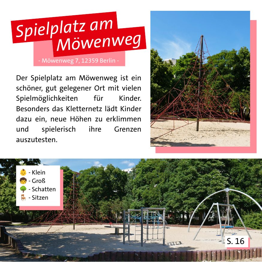 Broschürenseite: Spielplatz am Möwenweg