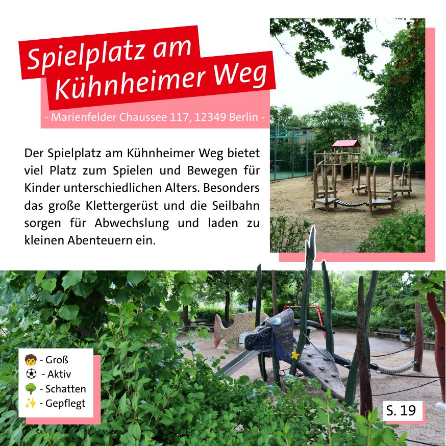 Broschürenseite: Spielplatz am Kühnheimer Weg