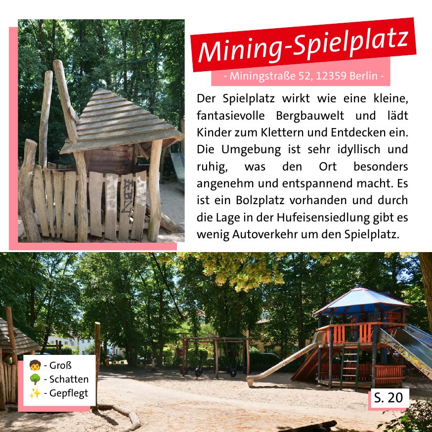Broschürenseite: Mining-Spielplatz